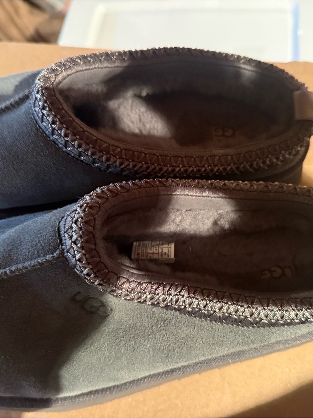 UGG Women's Slip-On Shearling Lined Flats in dark grey